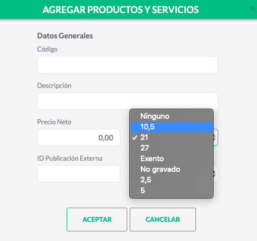 Facturante Tiendanube Cómo Emitir Comprobantes Con Alícuotas Diferentes Al 21 Iva 0736